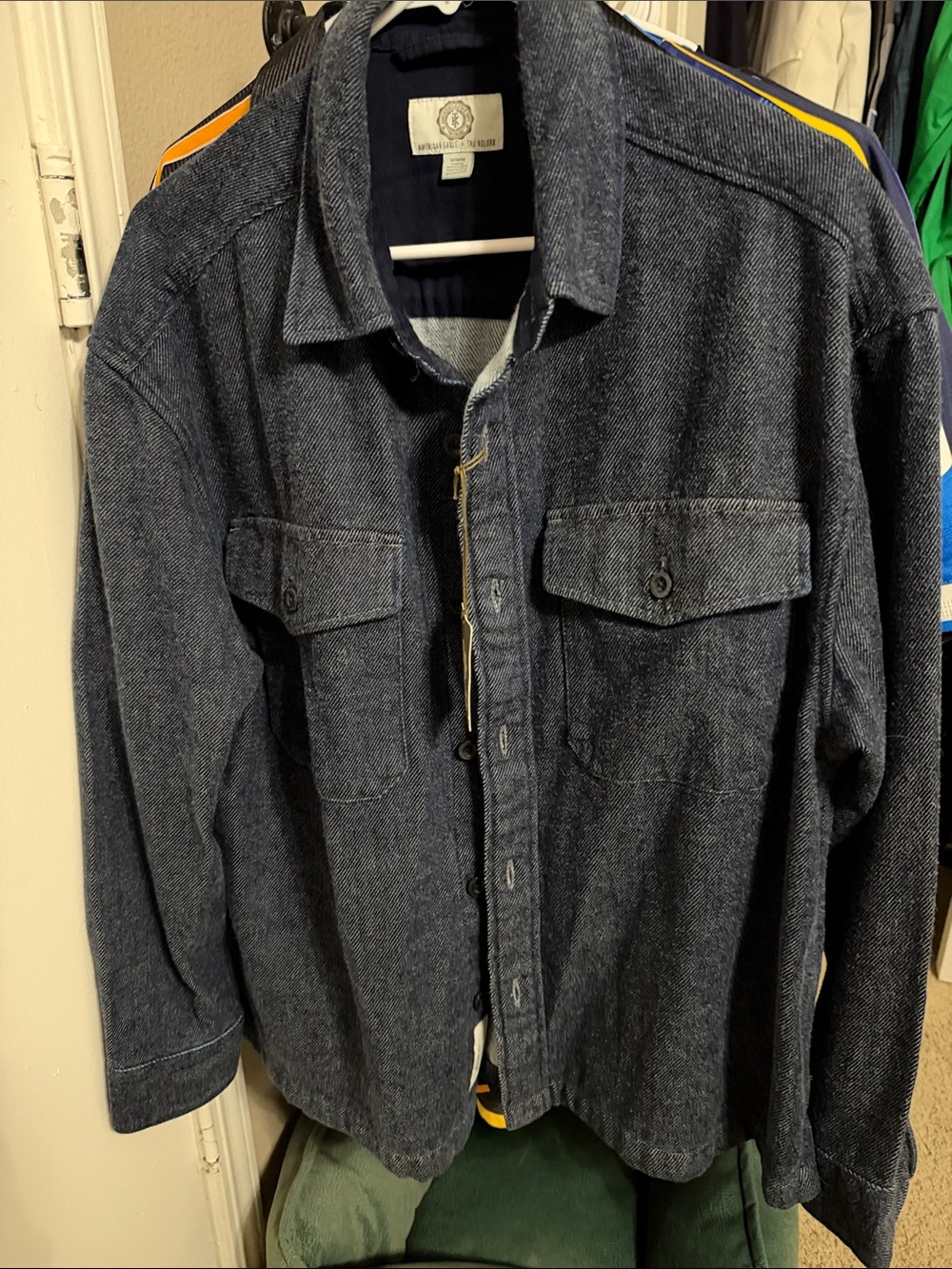 Men's Dark Blue Shirt Jacket